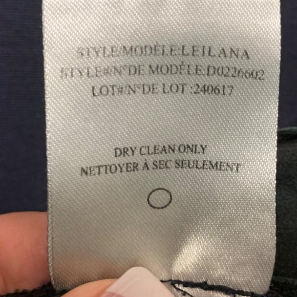 Theory Leilana Leather Trim Shift Dress Womens 10 Navy Blue Black Leather - Picture 10 of 10